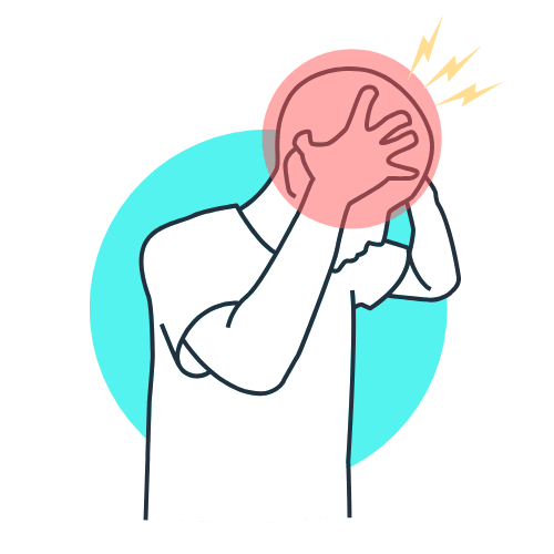 graphic illustration of headache