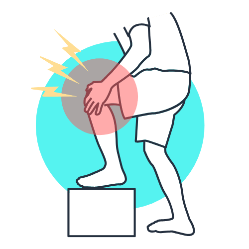 graphic illustration of knee pain